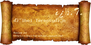Ölbei Terestyén névjegykártya